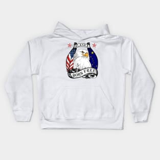 USA Alaska Eagle - Born Free Kids Hoodie